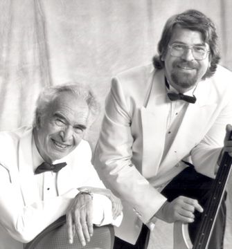 Dave Brubeck with his son Chris Brubeck